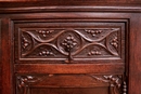 Gothic style Cabinet in Oak, France 19th century