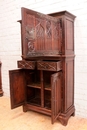 Gothic style Cabinet in Oak, France 19th century