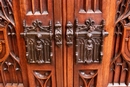 Gothic style Cabinet in Walnut, France 19th century