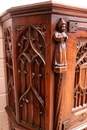 Gothic style Cabinet in Walnut, France 19th century