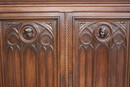 Gothic style Cabinet in Walnut, France 19th century