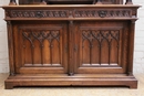 Gothic style Cabinet in Walnut, France 19th century