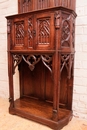 Gothic style Cabinet in Oak, France 19th century