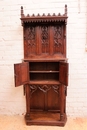 Gothic style Cabinet in Oak, France 19th century