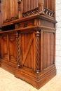 Gothic style Cabinet with cats in Walnut, France 19th century