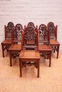 Gothic style Chairs in Oak, France 19th century