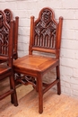 Gothic style Chairs in Oak, France 19th century