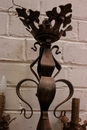 Gothic style Chandelier and wall sconses in metal, France 19th century