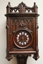 Gothic style Clock in Walnut, France 19th century