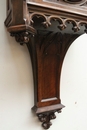 Gothic style Clock in Walnut, France 19th century