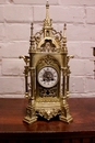 Gothic style Clock set in Bronze, France 19th century