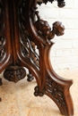 Gothic style Coffee table in Walnut, France 19th century