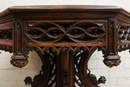 Gothic style Coffee table in Walnut, France 19th century