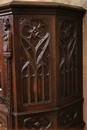 Gothic style Credenza in Oak, France 19th century