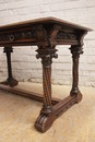 Gothic style Desk table in Walnut, France 19th century