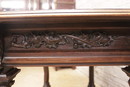 Gothic style Desk table in Walnut, France 19th century