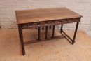 Gothic style Desk table in Walnut, France 19th century