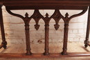 Gothic style Desk table in Walnut, France 19th century