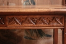 Gothic style Desk table in Walnut, France 19th century