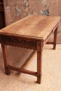 Gothic style Desk table in Walnut, France 19th century