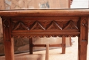 Gothic style Desk table in Walnut, France 19th century