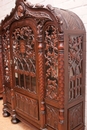 Gothic style Display cabinet in Walnut, France 1920