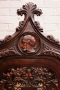 Gothic style Display cabinet in Walnut, France 1920