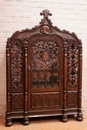 Gothic style Display cabinet in Walnut, France 1920
