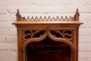 Gothic style Display cabinet in Walnut, France 1900