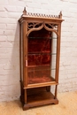 Gothic style Display cabinet in Walnut, France 1900