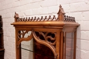 Gothic style Display cabinet in Walnut, France 1900