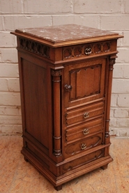 Gothic end table in walnut