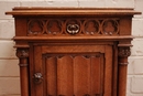 Gothic style End table in Walnut, France 19th century