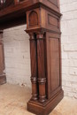 Gothic style Fire mantle in Walnut, France 19th century