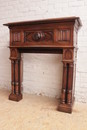 Gothic style Fire mantle in Walnut, France 19th century
