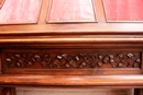 Gothic style Fire mantle in Walnut, France 19th century