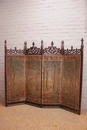 Gothic style Folding screen in Walnut, France 19th century