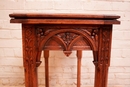 Gothic style Game table in Oak, France 19th century