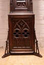Gothic style Grandfather clock in Oak, France 19th century