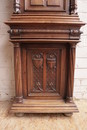 Gothic style Grandfathers clock in Walnut, France 19th century