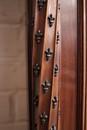 Gothic style Grandfathers clock in Walnut, France 19th century