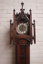 Gothic style Grandfathers clock in Walnut, France 19th century