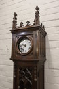 Gothic style Grandfathers clock in Walnut, France 19th century