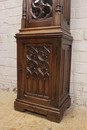 Gothic style Grandfathers clock in Walnut, France 19th century