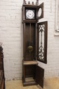 Gothic style Grandfathers clock in Walnut, France 19th century