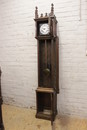 Gothic style Grandfathers clock in Walnut, France 19th century