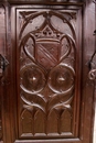 Gothic style Hall bench in Oak, France 1900