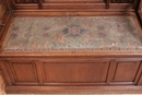 Gothic style Hall bench in Oak, France 19th century