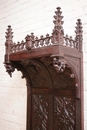 Gothic style Hall bench in Oak, France 19th century