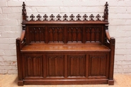 Gothic Hall bench in oak.